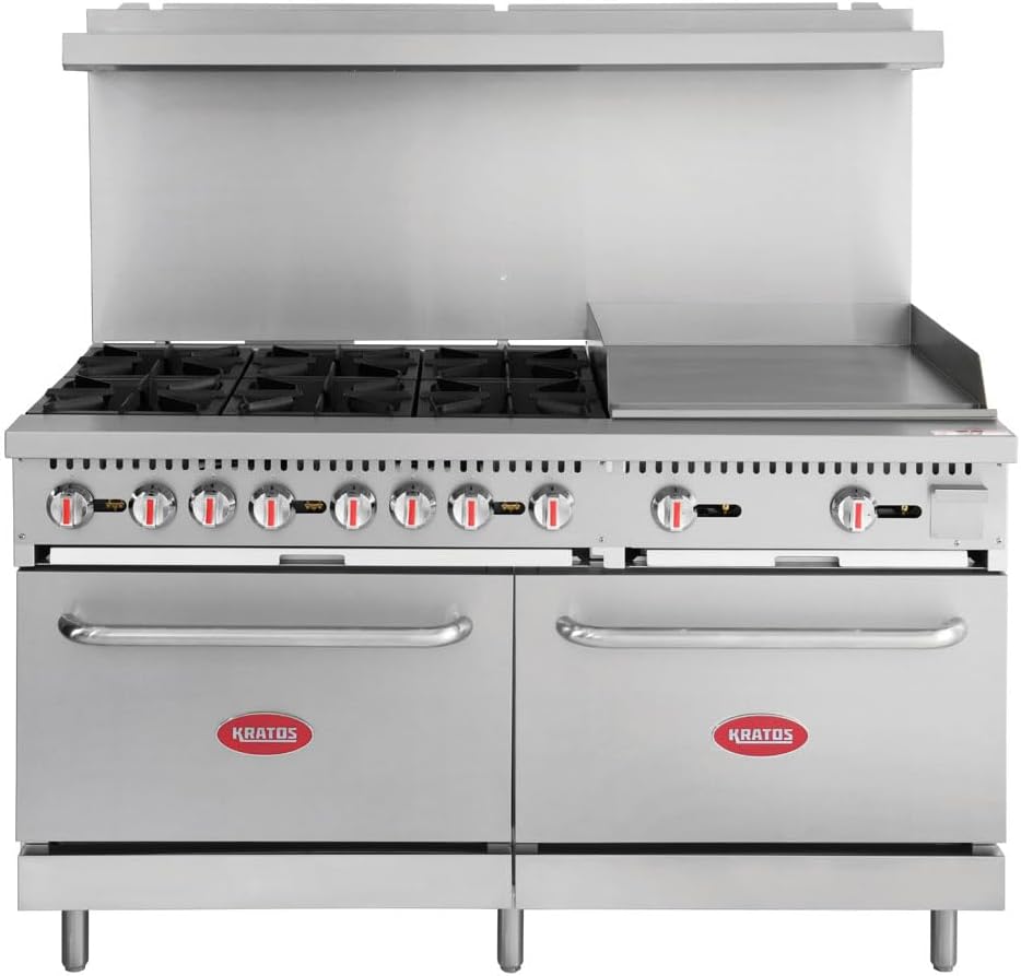 Kratos 60" Wide Commercial Gas Range with 6 Burners